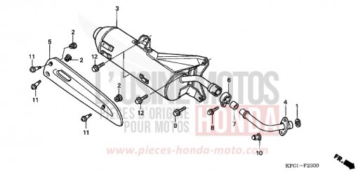EXHAUST MUFFLER (FES250Y/1/2) FES250Y de 2000